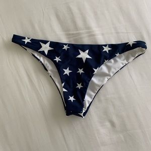 Blue and white stars bikini bottoms